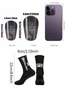 1對/1組迷你足球護脛－專業足球運動防護裝備，適用於體育賽事、戶外活動與健身運動，注意：產品材質較硬 - 彩色 - 查看 2