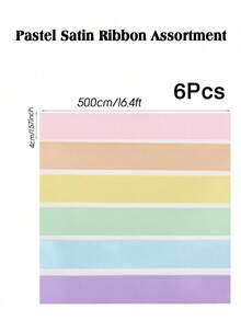 Multi-Color Matte Satin Ribbon, Gift Decoration Tape, Suitable For Bouquet Binding, Holiday Gifts, Wedding, Handmade, Baking, Christmas Decoration, Halloween (Random Color) - Multiple Styles - View 10