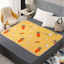 1pc Cute Cartoon Pattern Pet Pee Pad, Absorbent Breathable Lightweight Washable Rabbit Nest Sleeping Mat, All Season For Small Pets, Random Pattern, Not Machine Washable, Non-Waterproof Bottom - Multicolor - View 8