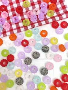 20PCS/14mm Large Hole Matte Pumpkin Wheel Beads DIY Phone Pen Charms Pendant Keychain Making Halloween - Multicolor - View 6