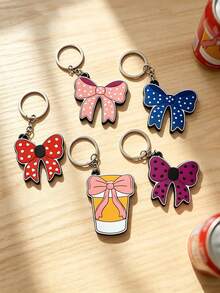 2/1pc Cute Bow Gift Can Opener Keychain, Portable Soda Beer Easy Pull Tab Removal Tool, Mini Beverage Bottle Opener Bag Charm, Suitable For Camping Garden Home Kitchen Back To School Autumn Decoration, Gift For Girls Friends Family Lovers - Multicolor - View 7
