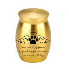 Mini Pet Cremation Urn With Paw Print, Dustproof Sealed Box For Dog Cat Ashes, Creative Funeral Memorial Keepsake Container With Lid - Multicolor - View 13