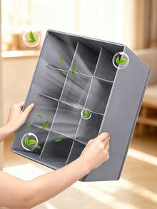 Foldable Under-Bed Shoe Storage Box, Heavy-Duty Washable Oxford Cloth Dust-Proof Container With Transparent Window, Sturdy Handle, Zipper Design, Sock Storage Mesh Bag, Suitable For Sneakers, High Heels, Wardrobe, Space-Saving, College Dorm, Spring Cleaning, Clothing Organization, Home Essential - Multicolor - View 3
