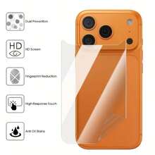 6pcs Back Hydrogel Film Screen Protector Compatible With IPhone 18 Pro Max 18 Pro 17 16 15 14 13 12 11 16e Plus X XS XS Max XR Mini Soft Screen Protector, Anti-Scratch, Anti-Fingerprint, Full Coverage, Bubble-Free - 6 Pieces - View 2
