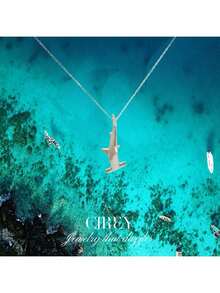 CIREY 1件獨特可愛海洋魟魚/錘頭鯊項鍊，適合女性，可作為禮物或日常佩戴珠寶 - 錘頭鯊 - 查看 3