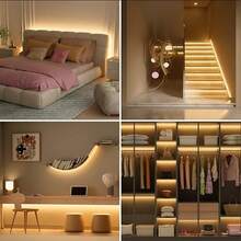 Touch Dimmable COB LED Strip Light USB Flexible Diode Light Strip For Room DIY, TV/Computer Backlight, Wall Decoration Linear Lighting - Warm White - View 2