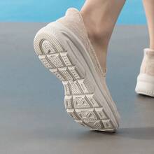 Skechers Women's SLIP-INS Hands-Free Slip-On Walking Shoes Breathable Thick Sole Cushioned Casual Sneakers - Off White - View 5
