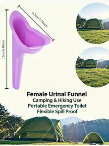3pcs Women's Transparent & Pink Portable Silicone Standing Urinal Cup Set, Foldable & Reusable, Easy Alignment & Leak-Proof Design, Compact Travel Kit, Outdoor Camping Female Urination Solution, Holiday Long-Distance Travel Essential (Random Color & Style) - Multicolor - View 11