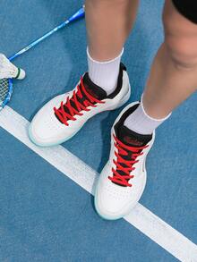 Men's 2026 New Lace-Up Mesh Splicing Sneakers, Breathable, Durable, Professional Anti-Slip Badminton Shoes For Competition And Training - Multicolor - View 6