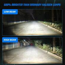 Car LED Lens Headlight H4 12V Mini Lens Super Bright Hi/Lo Beam White Light 6000K For Cars & Motorcycles Model Compatible - 2pcs for Car - View 4