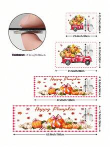 1/2pcs Autumn Thanksgiving Pumpkin Pattern Doormat, Outdoor Welcome Mat, Carpet, Autumn Floor Mat, Thanksgiving Front Door Mat - Multicolor - View 8