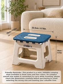1pc Portable Folding Stool, Open And Fold In A Second, Thickened Mini Outdoor Fishing Stool, Camping, Hiking, BBQ - Multicolor - View 18