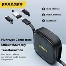 Essager OTG USB Type C 轉 Type C 60W Mini IP 儲存盒充電數據線 1M 480Mbps - 黑色 - 查看 6