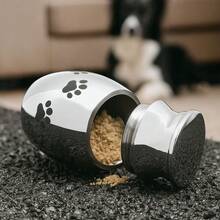 不鏽鋼寵物犬貓骨灰罈 爪印紀念骨灰容器 耐用寵物骨灰盒紀念品 完美安息之處 - 彩色 - 查看 8