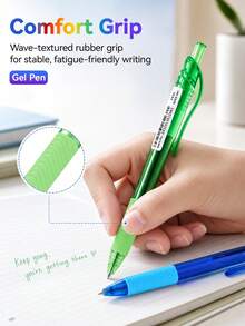 Classic Neutral Pen Set, 4/6/8/10 Colors Retractable Ballpoint Pens, 0.7mm Student Ballpoint Pens, Suitable For Manual Accounting, Hand Drawing, Note Taking, Back To School Essential Learning Stationery. - Gel Pen Set - View 9