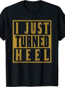 I Just Turned Heel - Pro Wrestling Retro Distressed T-Shirt - 款式 - 查看 1