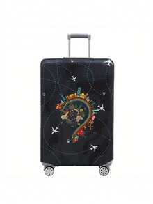 1PC Luggage Elastic Protective Cover Travel Cover Trolley Cover Polyester Material Unisex Travel Accessories Outdoor Vacation Essential, Luggage Cover - Multicolor - View 18