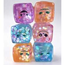 1 buah Mainan Kubus Squishy Halloween untuk Meredakan Stres, Mainan Gelisah Lembut dan Tidak Lengket (Model dan Warna Acak) - MultiWarna - View 8