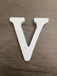 1pc Wooden Decorative Letter Design Home Decor Crafts, Free Combination Decorative Freestanding Wooden Letter Slices For Handicrafts, Family Gatherings, Birthday Parties, Weddings And Other Event Decorations - White - View 29