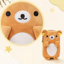 San-X Rilakkuma Cute Bear Pencil Case With Zipper, Kawaii Aesthetic Storage Pouch, Niche Adorable Gift Pencil Box, Coin Purse - Multicolor - View 10