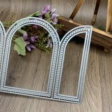 Arched Beaded Stitch Border Carbon Steel Cutting Die, Arch Hollow Frame Die, Frame, Greeting Card Window, Planner Arch Background Decoration DIY Embossing Die - LX74 - View 6