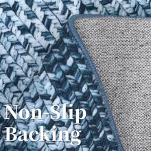 Techigher Modern Geometric Hallway Runner Rug, Washable Non Slip Kitchen Runner Mat, Soft Low Pile Runner Carpet For Entryway, Bedroom, Living Room - Gray-blue - View 10