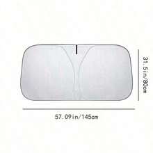 Premium Silver Car Sunshade. Front Windshield Sunshade, Blocks Heat And UV Rays, Retractable Design For Easy Storage. Suitable For All Car Models. Ideal For Summer And Hot Weather. Perfect Gift For Car Owners - A - View 13
