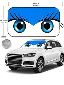 Best-Selling Cartoon Car Sun Shade, Front Windshield Sunshade, Anti-UV Heat Insulation, Cute And Adorable Car Sunshade, Universal Car Interior Cooling Tool, Foldable Car Sun Shade, Car Front Windshield Sunshade - A - View 14
