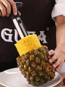1pc Stainless Steel Pineapple Corer, Plastic Fruit Knife, Spiral Multi-Function Peeler - Multicolor - View 12