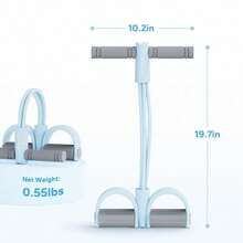 Multifunction Pedal Resistance Band, Elastic Pull Rope Fitness, Full-Body Workout At Home Gym, Exercise Sit-Up, Yoga, Abdominal Training - Blue - View 8