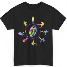 Football Shirt, Football Sports Lovers Football Player Tie Dye T-Shirt - 款式 - 查看 1