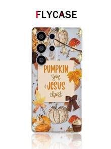 1pc Autumn Fallen Leaves & Pumpkin Pattern, Precision Lens Protection Compatible With Samsung Galaxy S25 Ultra/Galaxy S24 Ultra/S24/S23 Ultra/A56 5G/A55 5G/A52s 5G/A26 5G, Nothing, Pixel, 11/12/13/14/15/16/17 Pro Max/17/17 Pro/XS/XR - Clear - View 1