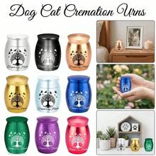 Mini Pet Cremation Urn Box, 40X30mm Waterproof Dustproof Storage Container For Dog Cat Ashes, Teeth Hair Organizer Pet Memorial Keepsake - Multicolor - View 7