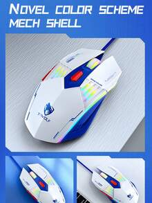 T-WOLF Gaming Wired Keyboard And Mouse Set, RGB Backlit 98-Key Color-Block Keyboard For Business Office And Gaming, 6-Button LED Illuminated Mouse - View 9
