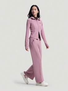 Adidas Women's SFL SLIM JKT Knit Sweatshirt Jacket KH2700 - Pink - View 7