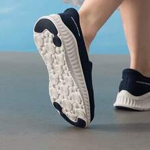 Skechers Women's Slip-Ins Lightweight Cushioned Hands-Free Breathable Mesh Walking Shoes - Navy Blue - View 5