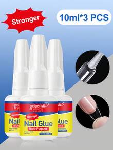 GELPOLISH 1PC/2PCS/3PCS Extra Strong Nail Glue For Acrylic Nails Nail Tips & Press-On Nails Fix Broken Nail Repair Acrylic Nail Glue Nail Bond Nail Glue Gel - 10ml Extra Strong Nail Glue - View 6