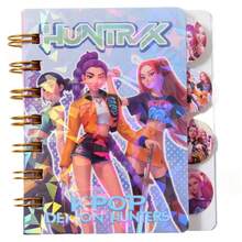 Hasbro 1pc K-POP Witch Hunter Coil Notebook 100K Divided Section Notebook Student A7 Laser Portable Pocket Notebook, Suitable For Travel Planning, Daily Schedule, Office And Study Essentials, Perfect For Writing, Note-Taking And Creative Expression - Multicolor - View 6