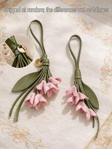 1pc Fashion PU Leather Flower Bag Charm, Women's Handbag Accessory, Exquisite Bridesmaid Gift, Suitable For Holidays Or Birthdays - Multicolor - View 12