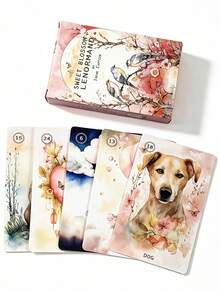 1 Box Sweet Blossom Lenormand, 38 Cards Floral Theme Divination Set, Dreamy Spiritual Healing Gift,Suitable For Both Beginners And Enthusiasts. - Multicolor - View 5
