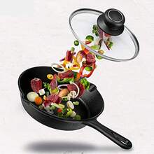 Tapa de vidrio templado de 10 pulgadas compatible con sartén Lodge, sartén de freír Caraway, sartén de freír OXO Obsidian, tapa de olla, cubierta de olla, hornos holandeses y otros utensilios de - como en la imagen - Ver 8