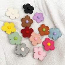 Minimalist Flower Adhesive Retractable Phone Stand, Colorful Design, Desktop Slouchy Binge-Watching Accessory, Practical For Daily Use, Simple Fashion Gift - Multicolor - View 1