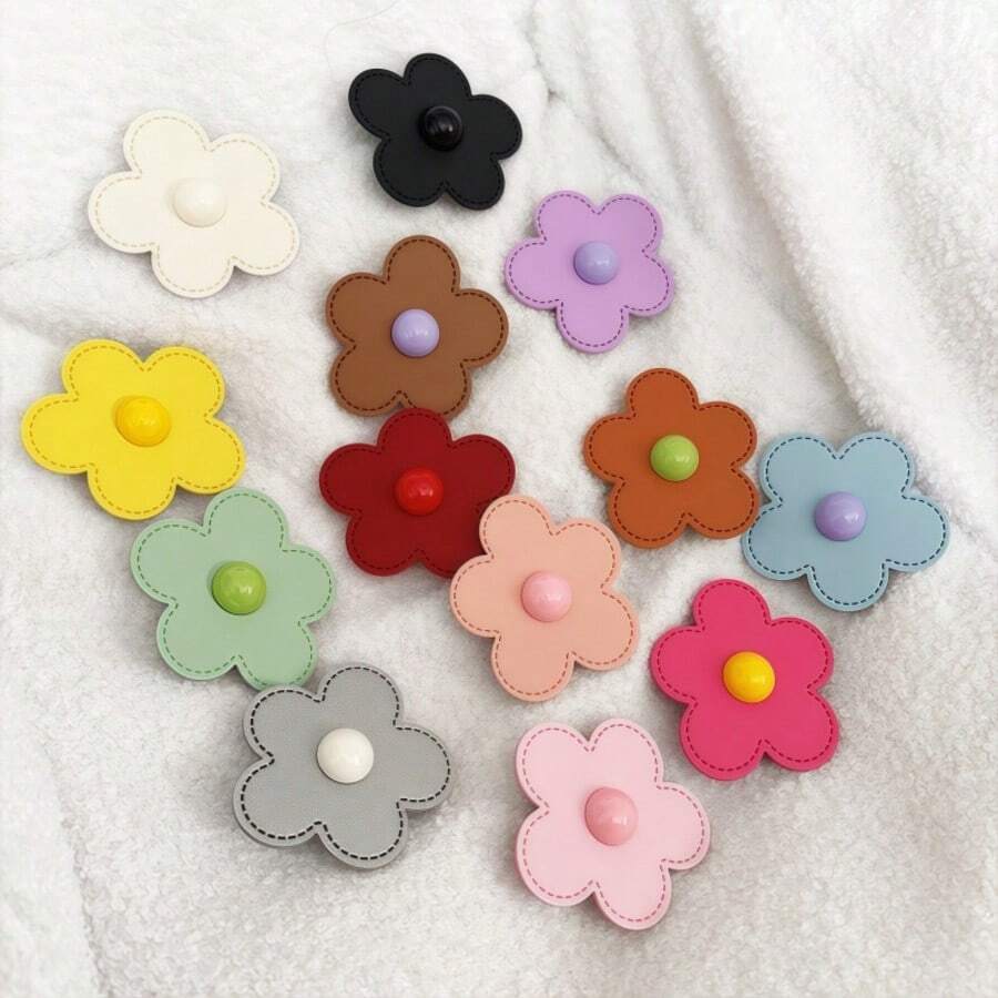 Minimalist Flower Adhesive Retractable Phone Stand, Colorful Design, Desktop Slouchy Binge-Watching Accessory, Practical For Daily Use, Simple Fashion Gift - Multicolor - View 1
