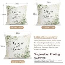 4pcs/1pc Eucalyptus Inspirational Text Pattern Pillow Case Without Insert, Single-Sided Printed Pillow Case, Suitable For Living Room Bedroom Home Decor, All Season Pillow Case - Multicolor - View 3