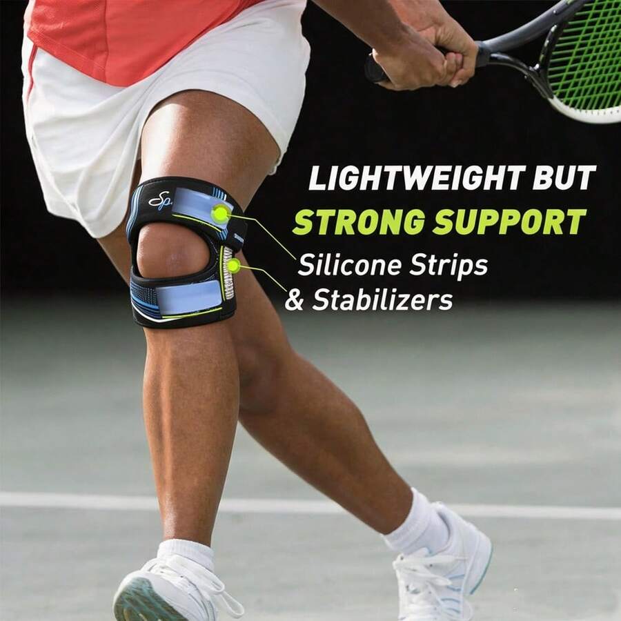 Patellar Tendon Support Strap, Unisex Knee Brace, Black | Open Patella | Gel Pad With Lateral Support | Suitable For Running, Hiking And Fitness Workouts