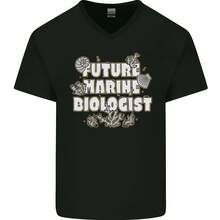 Future Marine Biologist Men's V-Neck Cotton T-Shirt- - 款式 - 查看 1