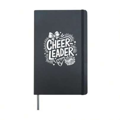 Cheerleader Cheer Team, Cheer Cheerleader Cheerleading Hardcover Journal, Black