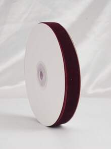 2/5/10/25 Yards Burgundy Velvet Ribbon Christmas Tree, Multiple Sizes 1 Inch | Velvet Christmas Ribbon For Gift Wrapping, Bows, Wreaths, Holiday Crafts (2/5 Yards No Spool, 10/25 Yards With Spool For Easy Storage) - Flocked Ribbon - View 14