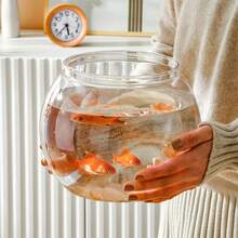 Sturdy Nicely Betta Fish Bowl Small Aquariums For Small Ornamental Fish And Reptiles High Transparency Plastic Good View - Multicolor - View 4