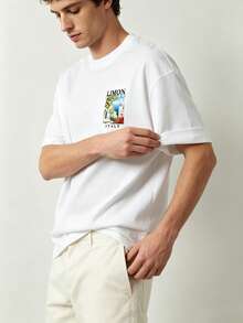 Camiseta de manga corta casual para hombre de verano |   Una camiseta de manga corta minimalista y versátil para el ocio. - Blanco - Ver 7